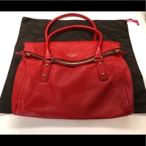 Kate Spade red pebbled leather bag